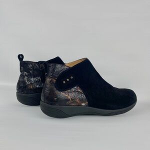 HALSA FOOTWEAR Althea Ankle Bootie in Black Suede